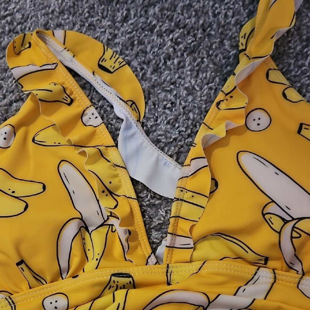 Yellow Banana Print Swimsuit - Picture 3 of 4